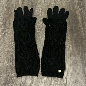 Juicy Couture Sequin Knit Gloves